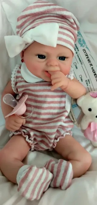 Muñeca Reborn Silicona Completa 38cm