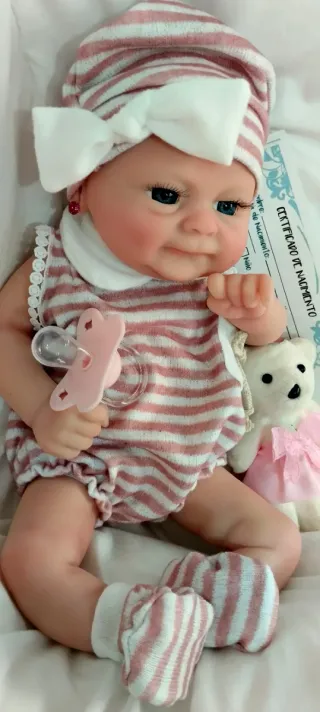 Muñeca Reborn Silicona Completa 38cm