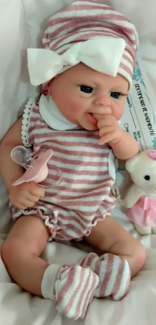 Muñeca Reborn Silicona Completa 38cm