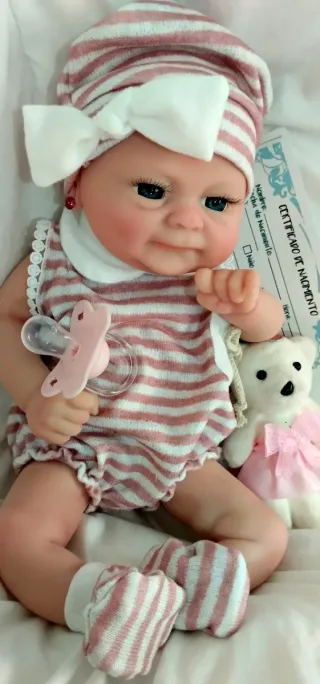 Muñeca Reborn Silicona Completa 38cm