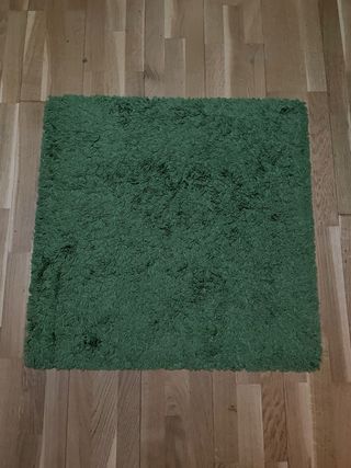 Alfombra IKEA Hampen verde 80x80 cm