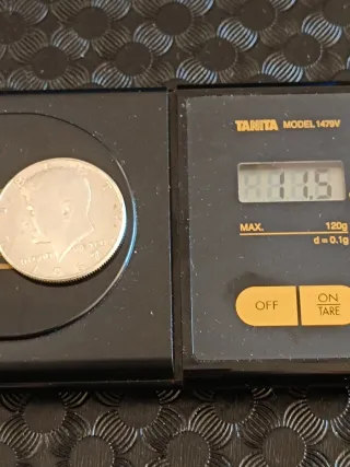 Medio dólar Kennedy 1967 Plata 40%