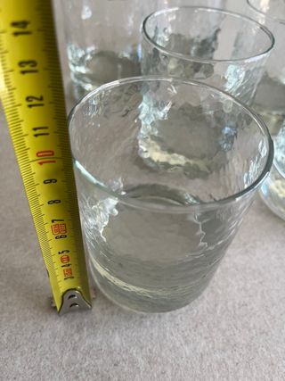 Set 6 Vasos Diseño Martillado con Base Pesada