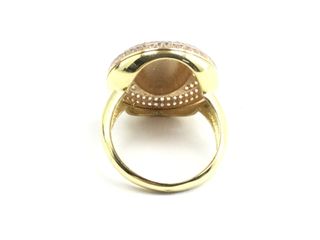 anillo oro 18k con piedra con circonita t. 12 (16,56 mm)