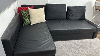 Sofá Cama Chaise Longue Ikea Friheten Negro