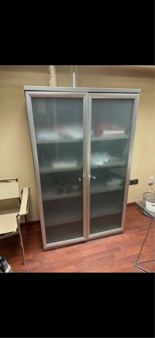 Armario Archivador Oficina Metálico Cristal