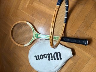 2 Raquetas Vintage con fundas