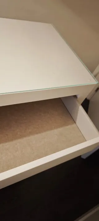 Tocador Blanco con Cristal Ikea