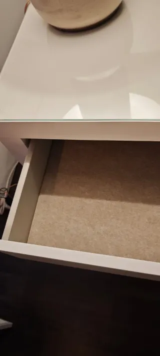 Tocador Blanco con Cristal Ikea