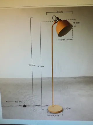 Lámpara de pie direccionable Louise-mostaza