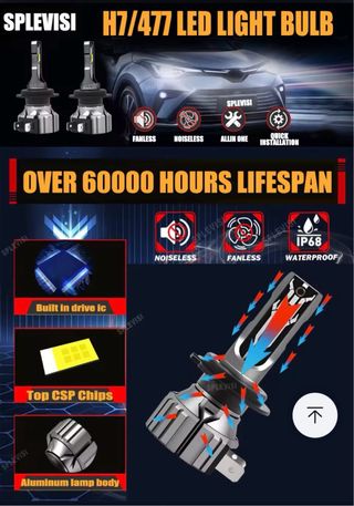 Bombillas LED H7 SPLVISI 4 bombillas