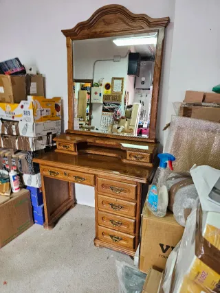 Tocador de madera maciza CASTAÑO MACIZO