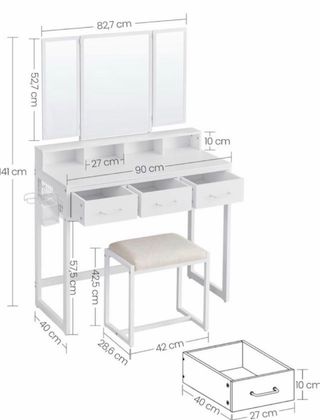 Tocador funcional con espejo