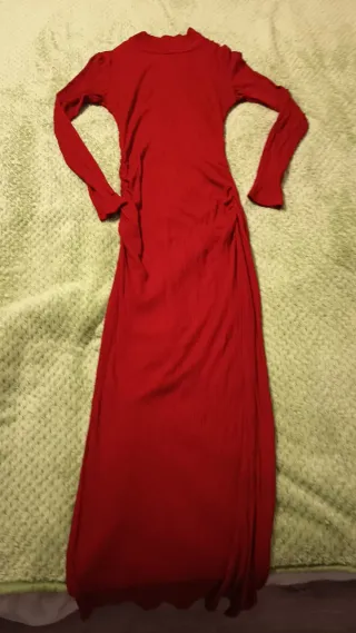 Vestido Zara Rojo Manga Larga