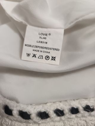 Scamiciato bianco con tasche taglia XL