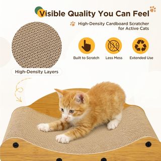 Divano tiragraffi per gatti effetto legno