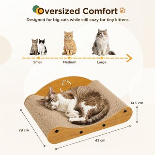 Divano tiragraffi per gatti effetto legno