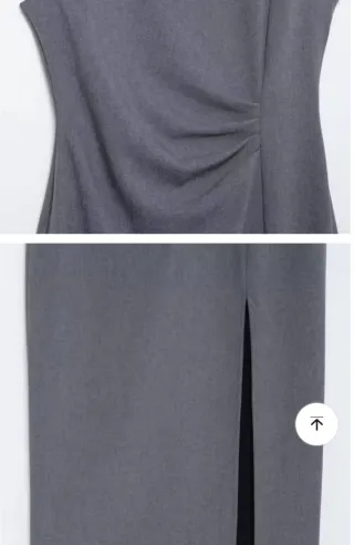 Vestido fiesta gris talla L