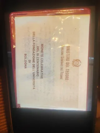 IX Centenario Università Bologna Ministero Tesoro