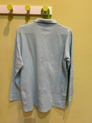 Camiseta manga larga azul Lacoste XL.