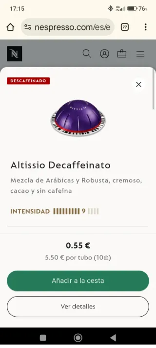 Cafetera Nespresso Vertuo Roja y Negra