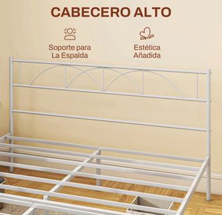 Somier metálico blanco