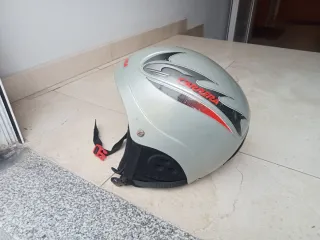 Casco de esquí Carrera plateado