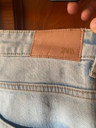 Pantalones Zara Anchos Azul Claro
