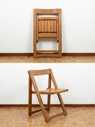 Juego de 2 sillas plegables de haya Trieste