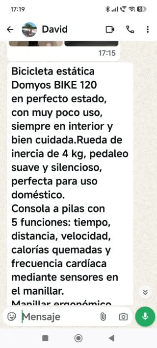 Bicicleta estática negra