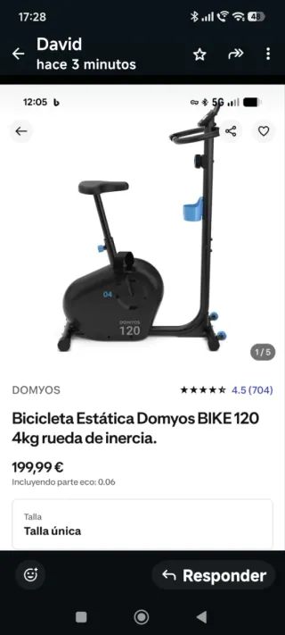 Bicicleta estática negra