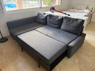 Sofá Cama Gris Tela