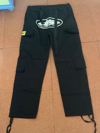 Pantalón Cargo Streetwear Negro Talla M