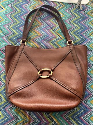 Borsa The Bridge in pelle marrone