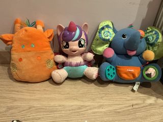Lote Peluches Jirafa, Unicornio y Elefante