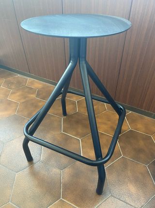 6 X Taburete alto hierro forjado negro