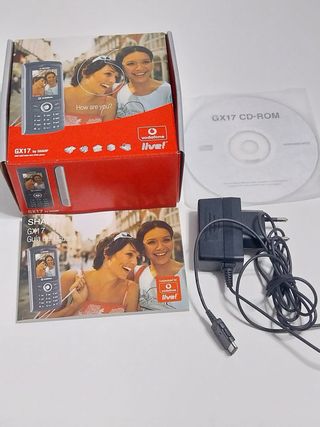 Teléfono móvil vintage Vodafone SHARP GX17 azul