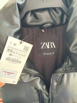 Chaleco Zara Negro Talla XS