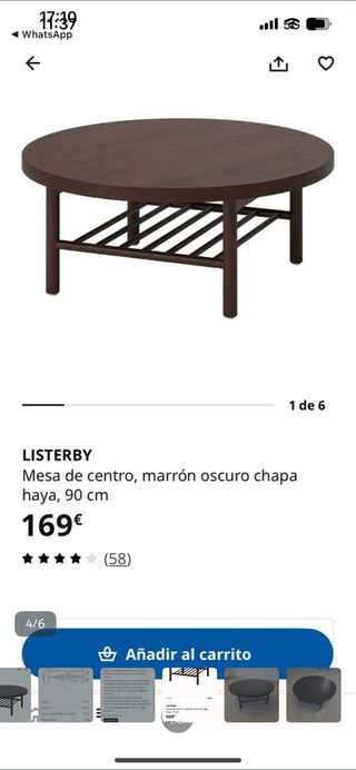 Mesa de centro madera - IKEA Listerby