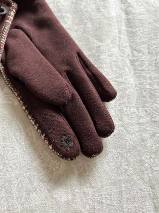 Guantes de invierno cuadros mujer