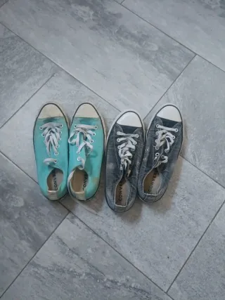 Zapatillas Converse Grises y Turquesa