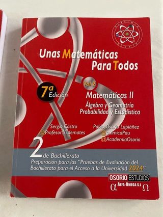 Unas Matemáticas para todos I y II