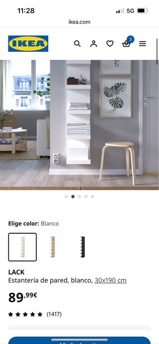 Estanterías de pared Ikea blancas