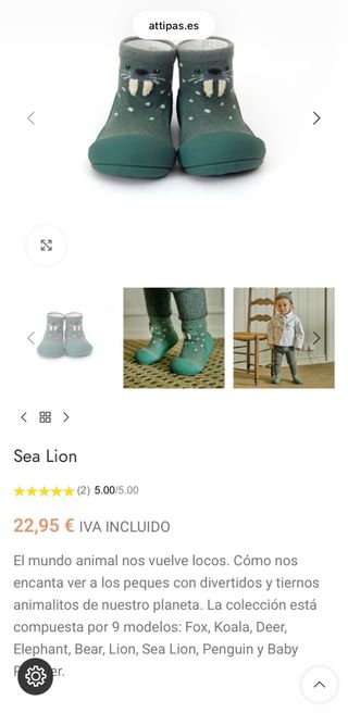 Attipas Zapatillas Bebé talla XL/135mm/22.5