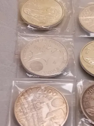 Monedas 2000 Pesetas y ,12 euros plata, de ley,925