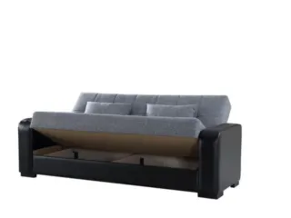 Sofá Cama Gris y Negro