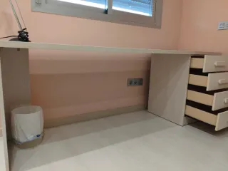 Escritorio extralargo (203cm) con cajonera de 4 ca