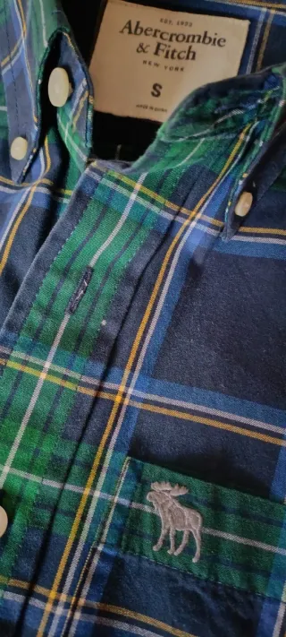 Preciosa camisa escocesa Abercrombie & Fitch tS