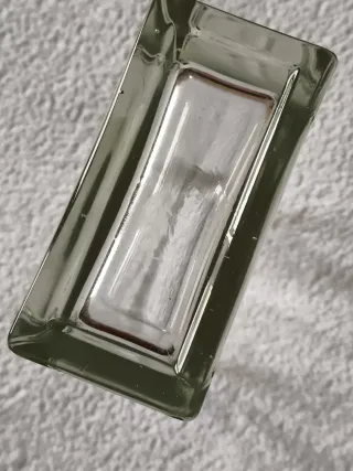 FLORERO DE VIDRIO GRUESO VERTICAL TRANSPARENTE