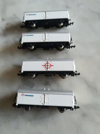 4 Vagones Frigoríficos Escala N